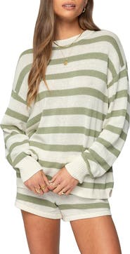 EDIKTED Amaris Stripe Oversize Sweater
