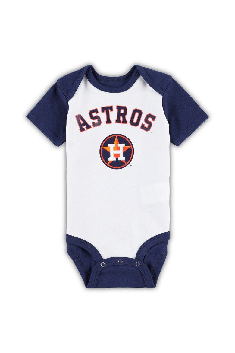 Infant White/Heather Gray Houston Astros Two-Pack Little Slugger Bodysuit Set, Alternate, color, White