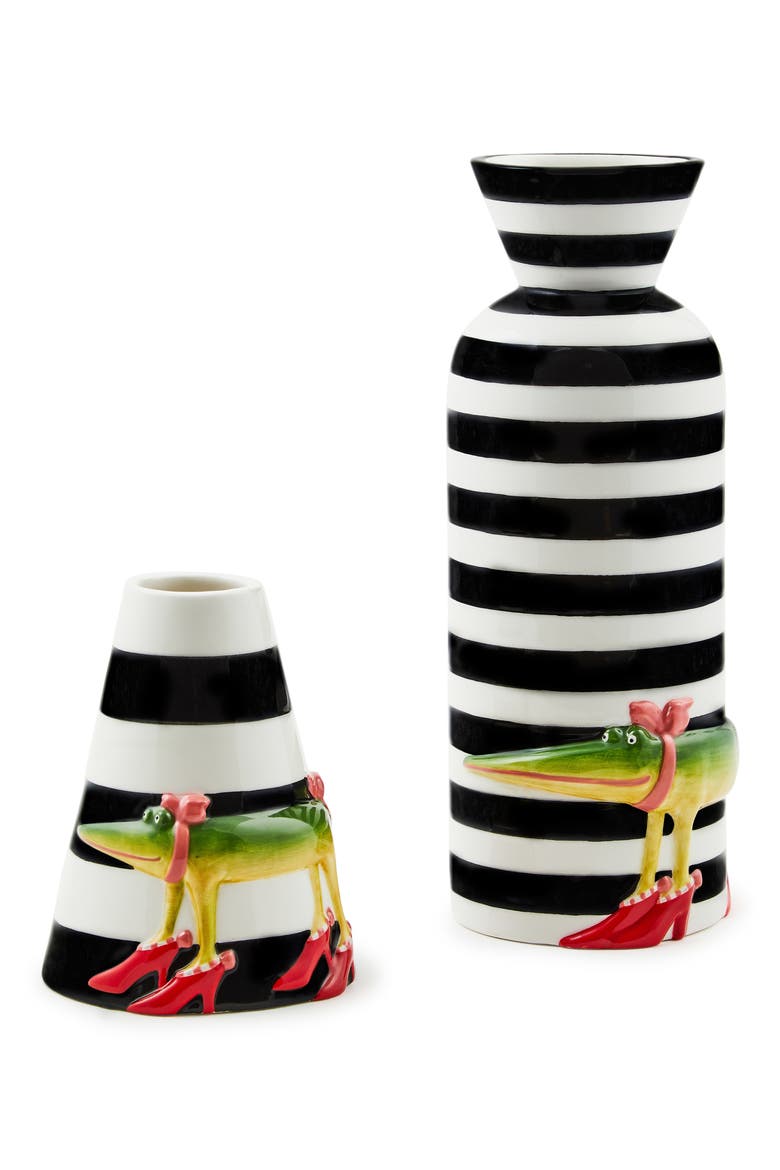 Patience Brewster Gloria Alligator Vase, Alternate, color, BLACK
