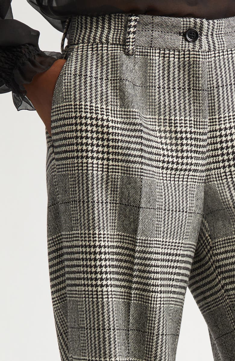 Dolce&Gabbana Houndstooth Check Wool & Cashmere Wide Leg Trousers, Alternate, color, S8100 Quadri-Check-Tartan