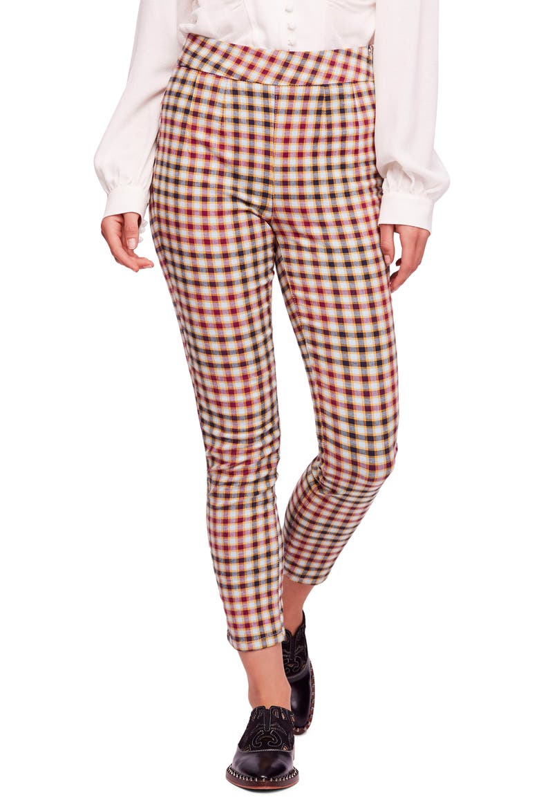 Ella Kick Skinny Trousers, Main, color, MINT