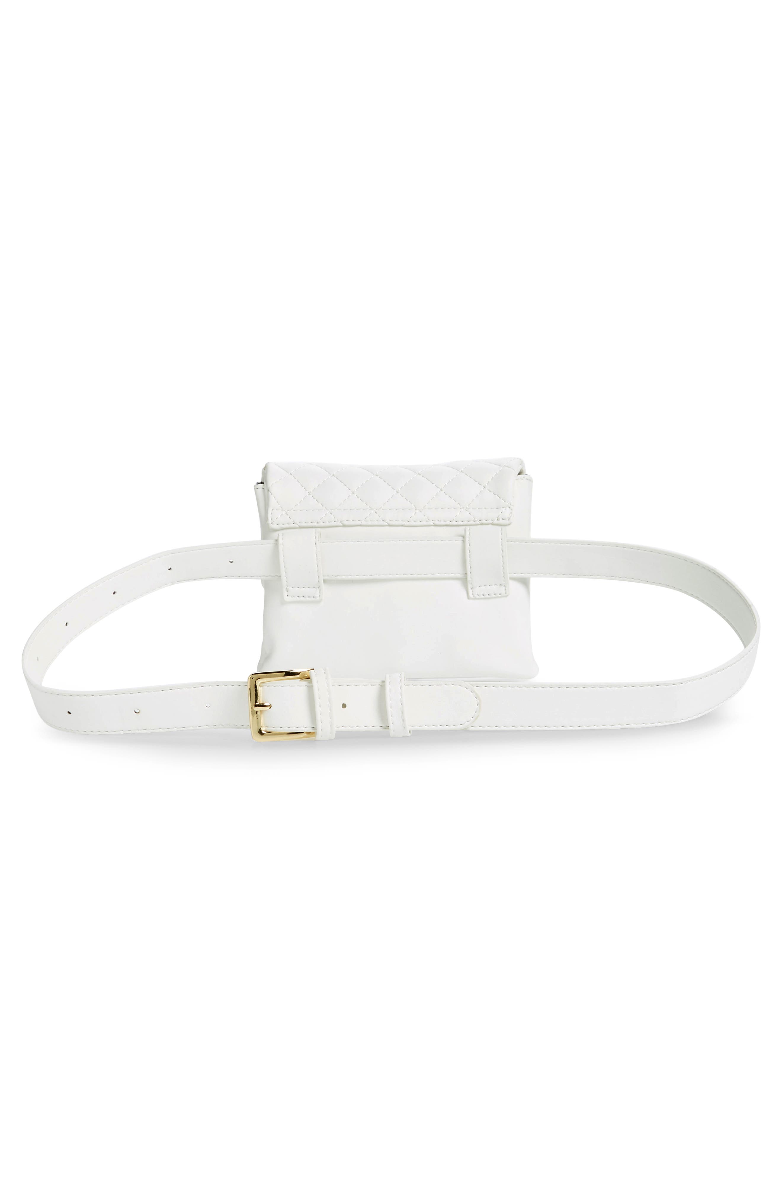 Mali + Lili Quilted Vegan Leather Belt Bag, Alternate, color, 