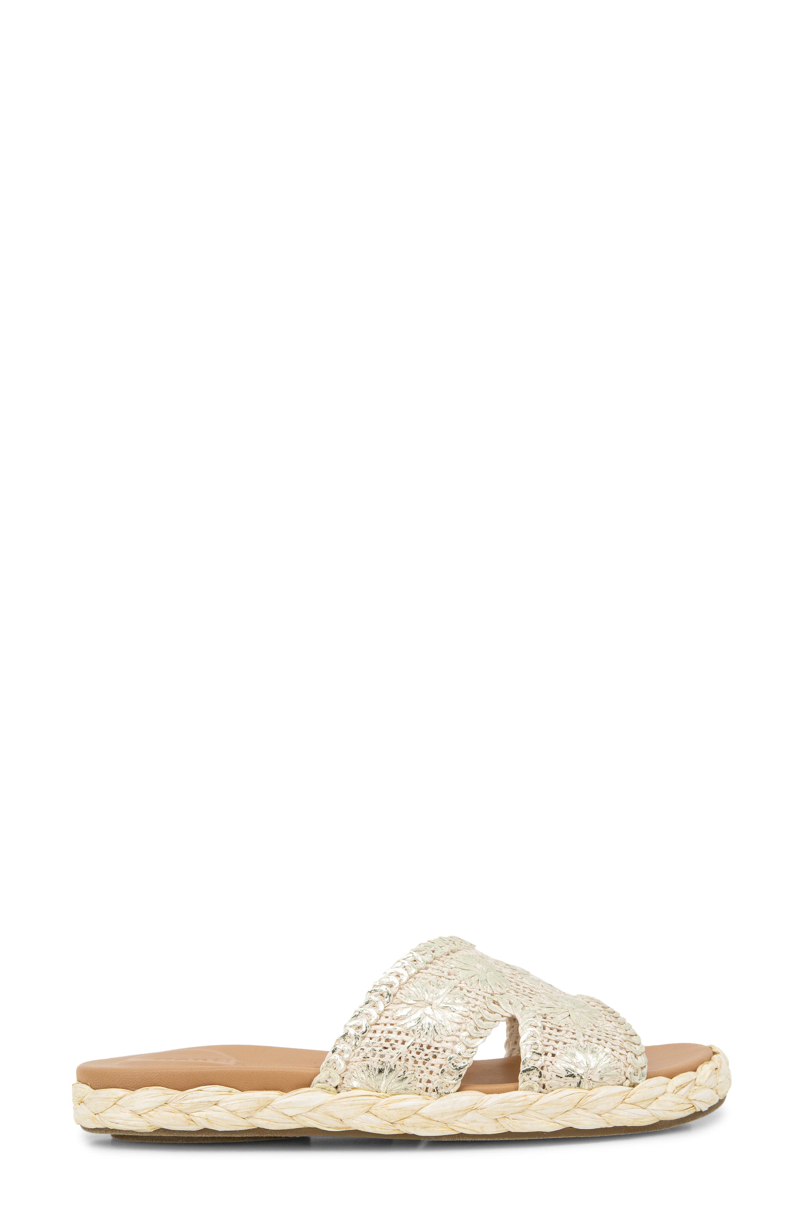 Gentle Souls Tristan Woven Raffia Sandal, Alternate, color, Ice Woven