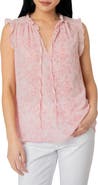 GIBSONLOOK Ruffle Tie Neck Sleeveless Blouse