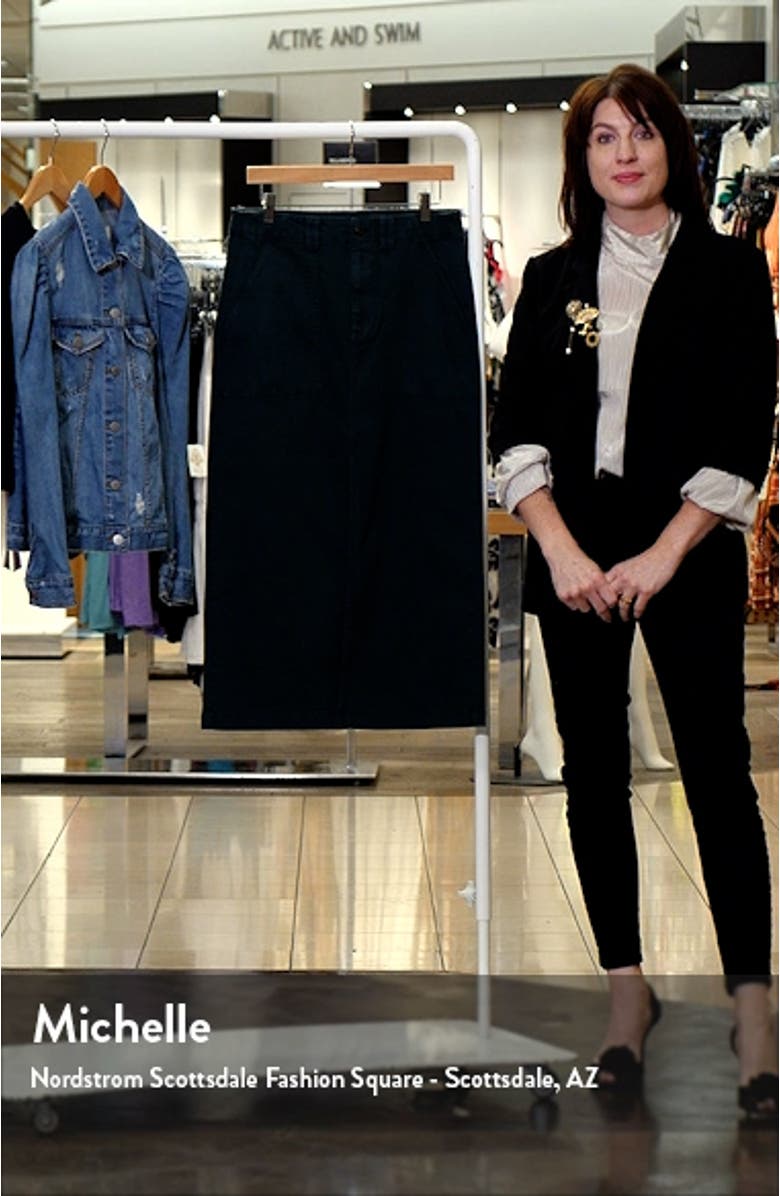 Pamela Stretch Cotton Midi Skirt, sales video thumbnail