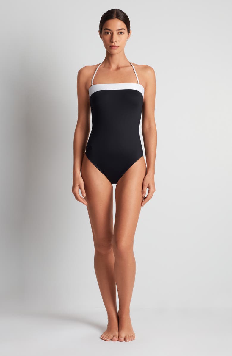 Lauren Ralph Lauren Modern Halter One-Piece Swimsuit, Alternate, color, Black