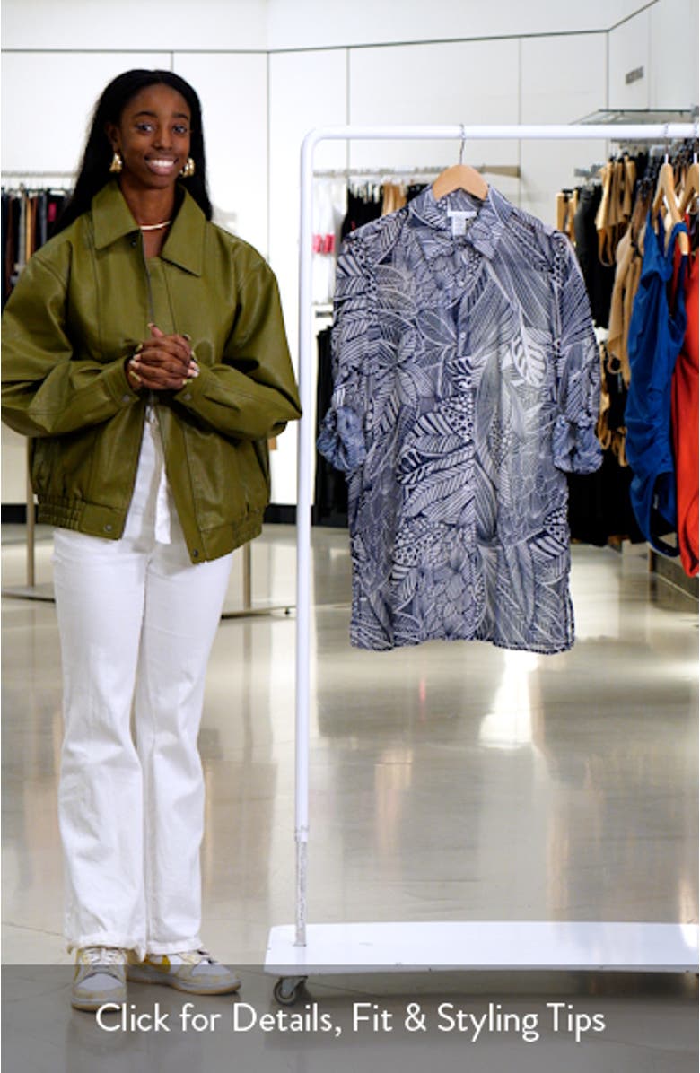 Bali Breeze Chiffon Cover-Up Shirt, sales video thumbnail