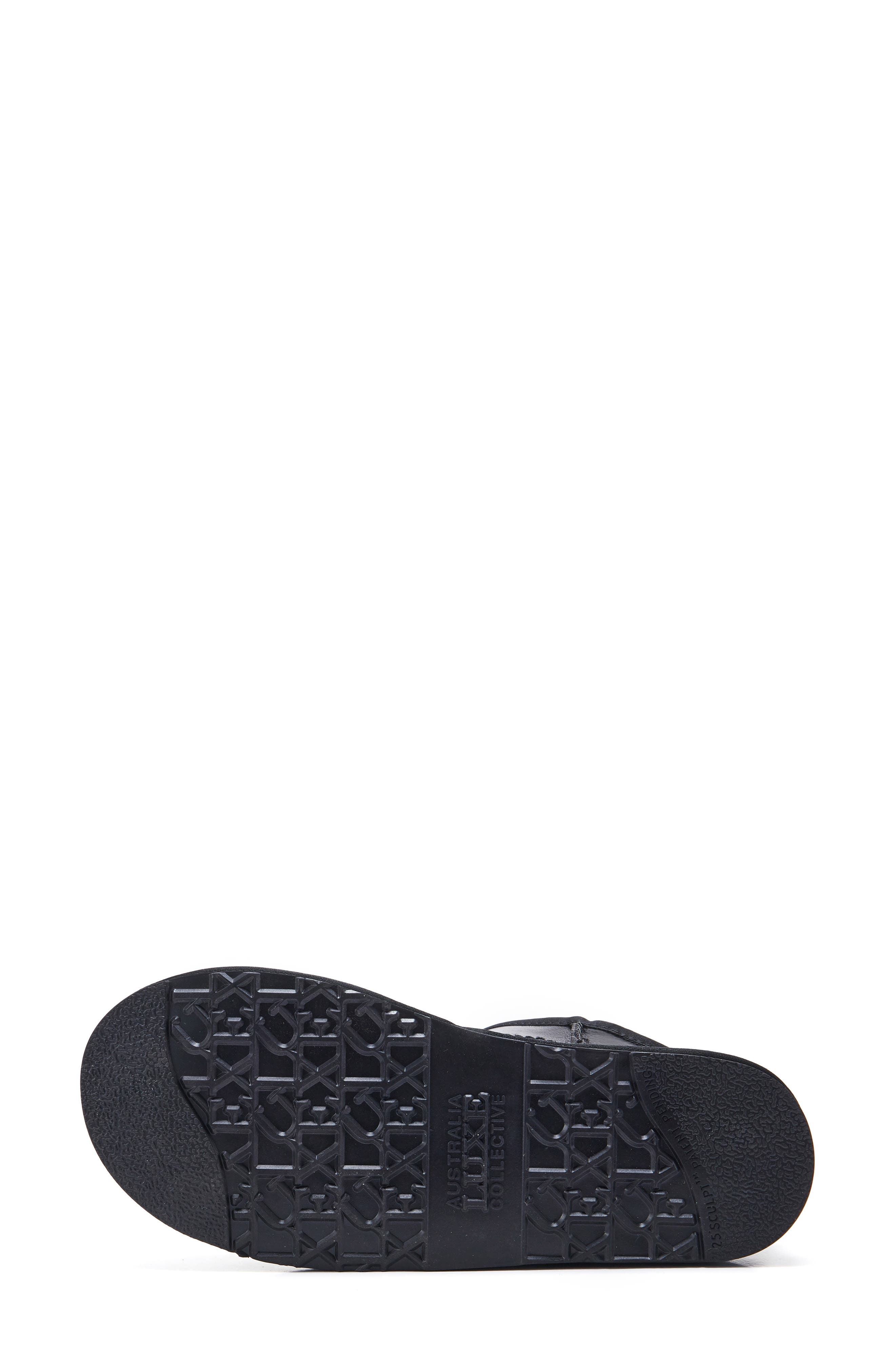 Australia Luxe Collective Cosy Genuine Shearling Extra Short Bootie, Alternate, color, Satin Black