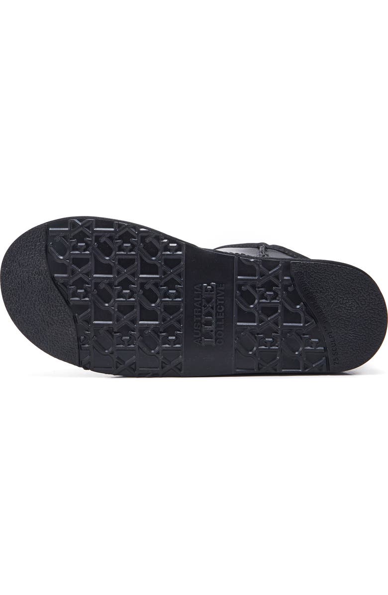 Australia Luxe Collective Cosy Genuine Shearling Extra Short Bootie, Alternate, color, Satin Black