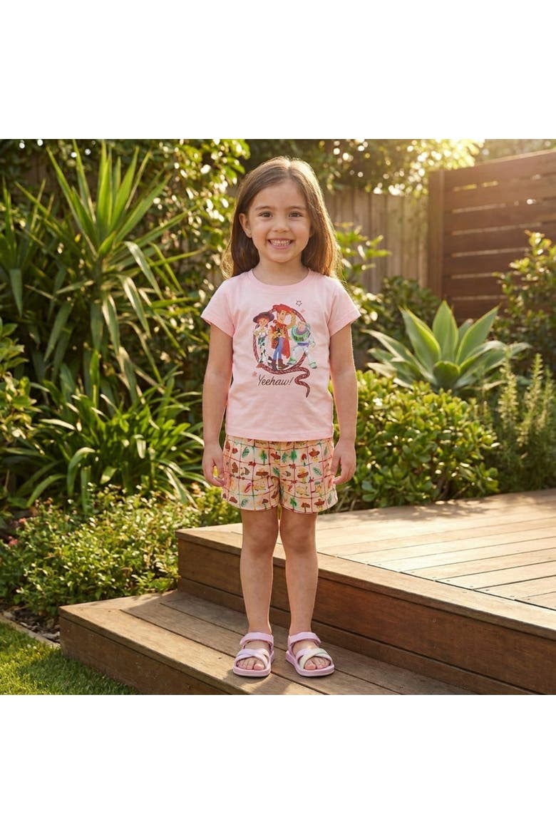 Toy Story 2-Piece T-Shirt and Skort Set, Alternate, color, Woody Buzz Pink