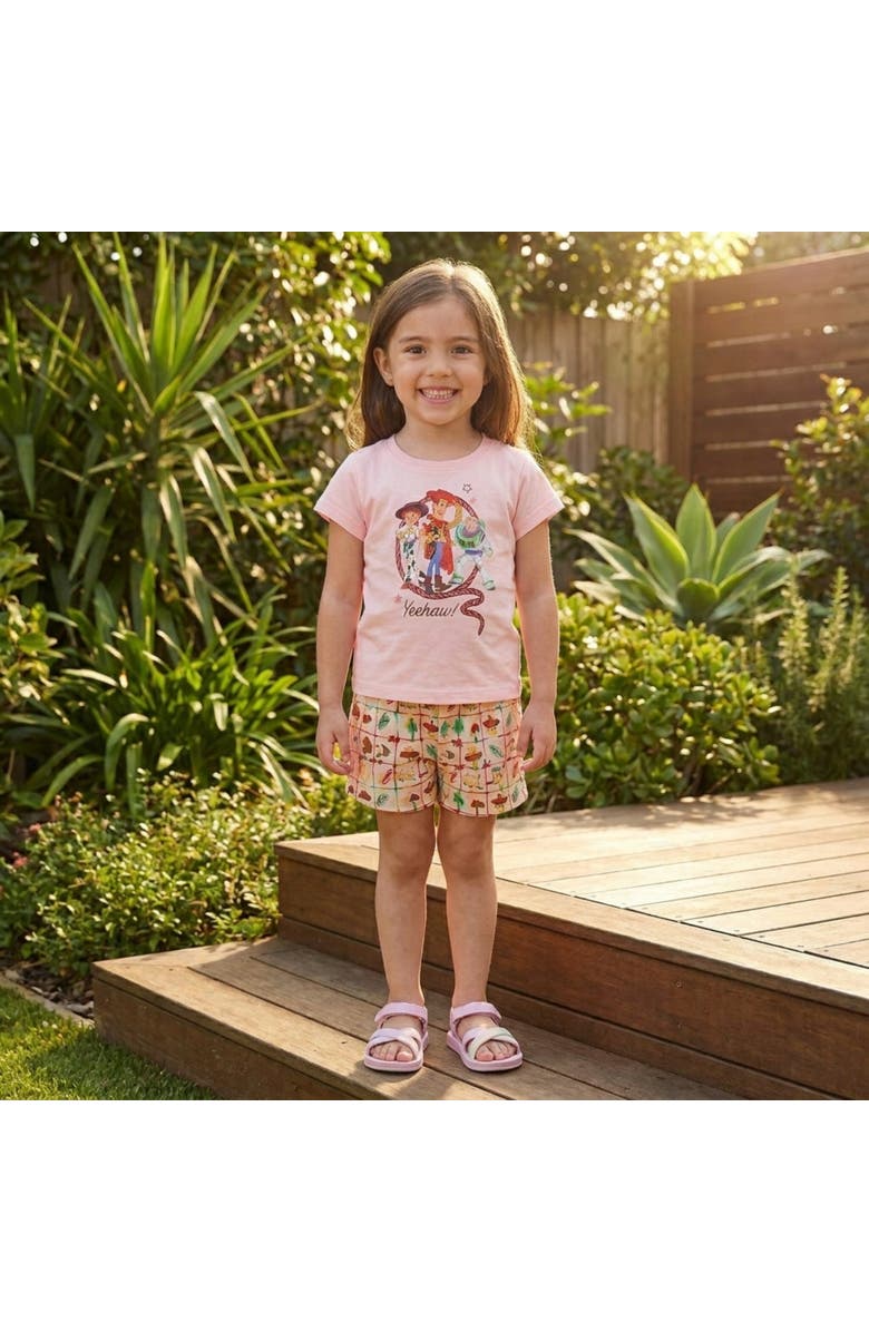 Disney Toy Story 2-Piece T-Shirt and Skort Set, Alternate, color, Woody Buzz Pink