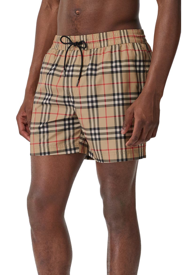 Grafton Check Swim Trunks, Alternate, color, ARCHIVE BEIGE IP CHECK