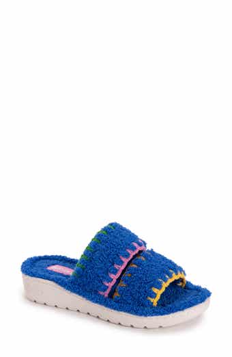 MUK LUKS Cloud Ribbed Terry Double Strap Slide Slipper