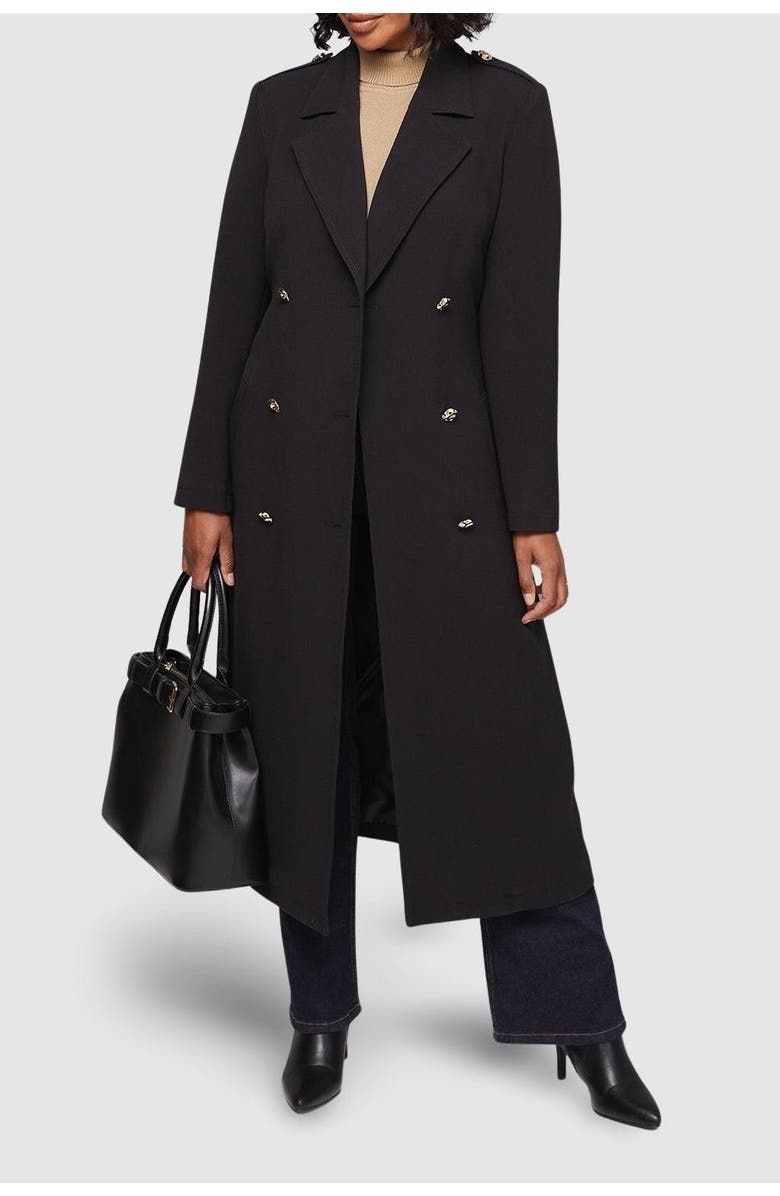 Wallis Premium Bandeau Overlay Bridesmaid Dress, Alternate, color, Black