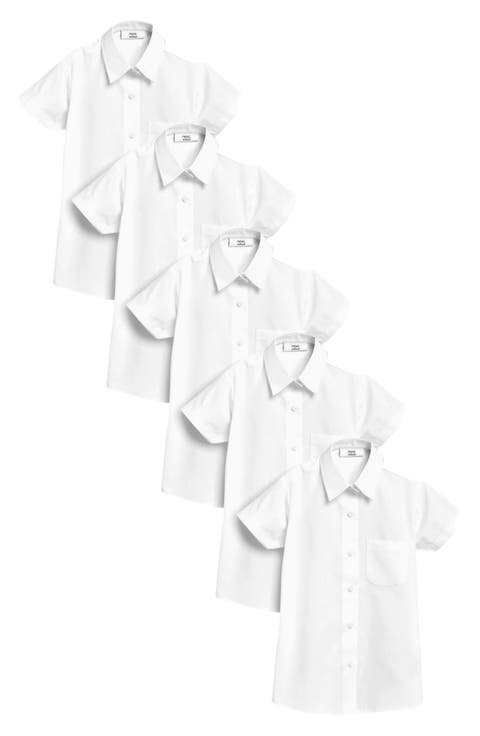 Kids' 5-Pack Slim Fit Button-Up Shirts