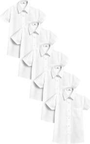 NEXT Kids' 5-Pack Slim Fit Button-Up Shirts