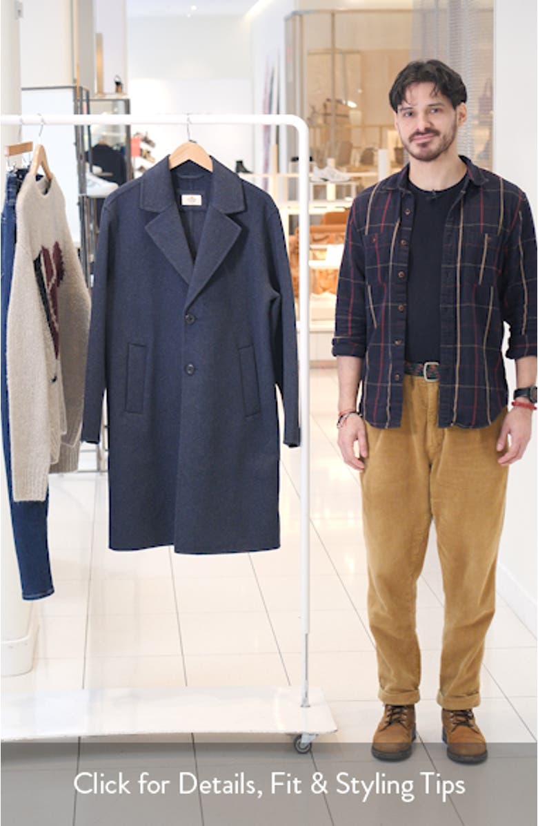 Irving Brushed Melton Longline Topcoat, sales video thumbnail