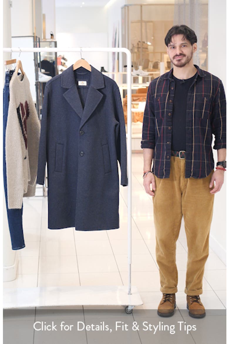 Irving Brushed Melton Longline Topcoat video