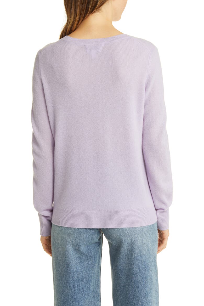 Cashmere Crewneck Sweater, Alternate, color, PURPLE BETTA