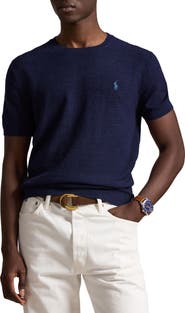 Polo Ralph Lauren Cotton & Linen Piqué Short Sleeve Sweater