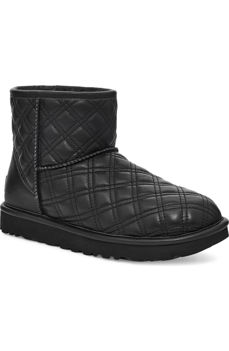UGG<sup>®</sup> Classic Mini II Quilted Genuine Shearling Lined Bootie, Main, color,