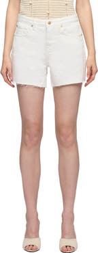 7 For All Mankind Monroe Long High Waist Denim Cutoff Shorts