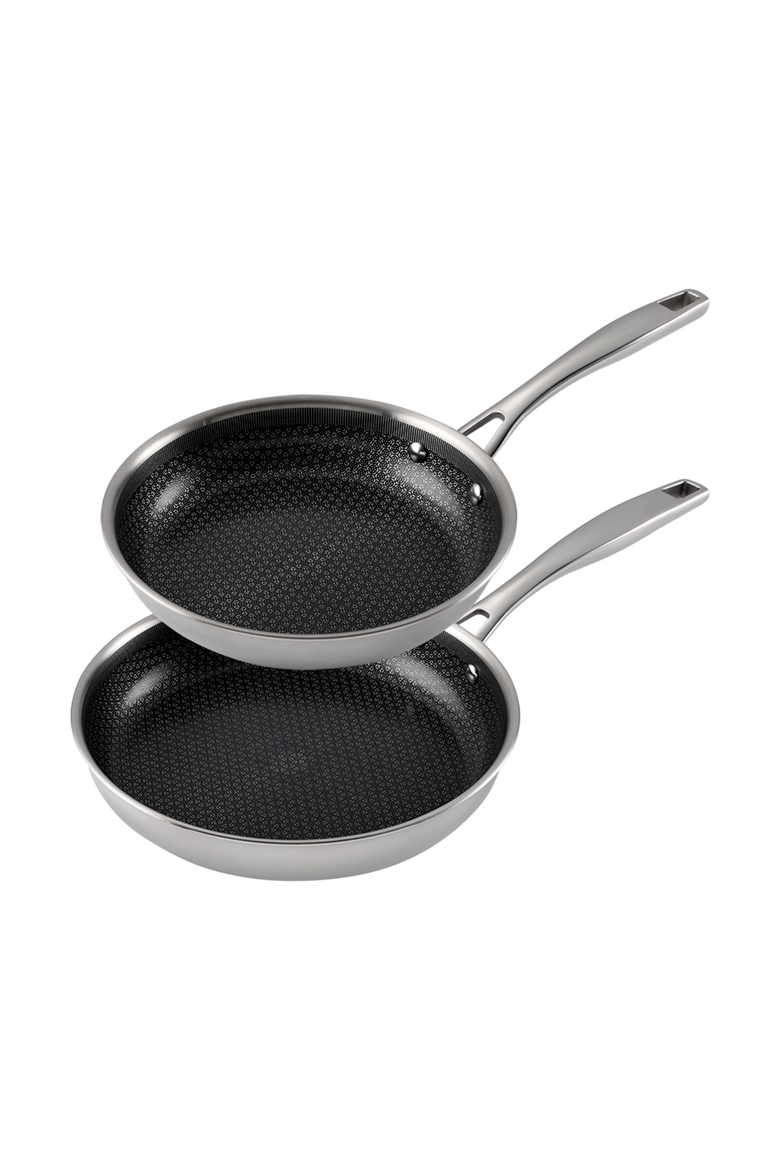 Triton Twin Frypan 8" & 10", Alternate, color, Silver, Black