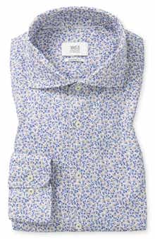 Modern Fit Floral Cotton Twill Dress Shirt