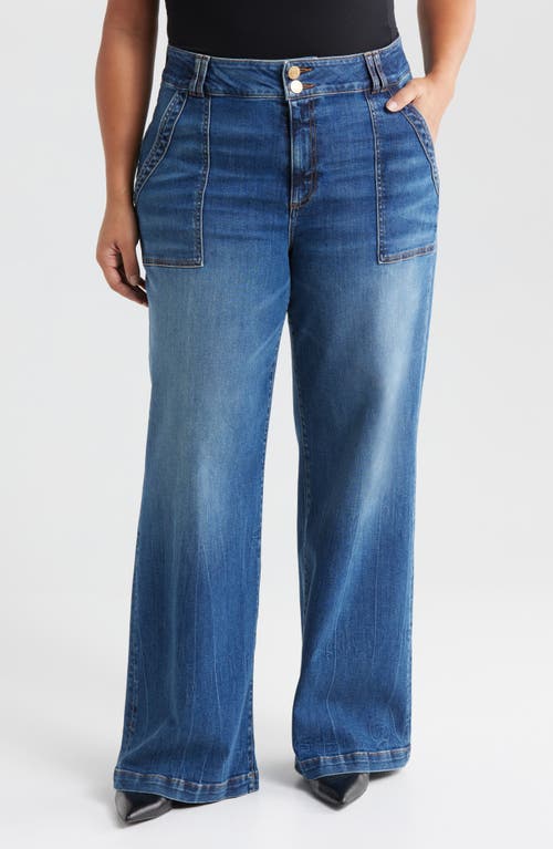 KUT from the Kloth Jodi High Waist Wide Leg Utility Jeans in Fairness 