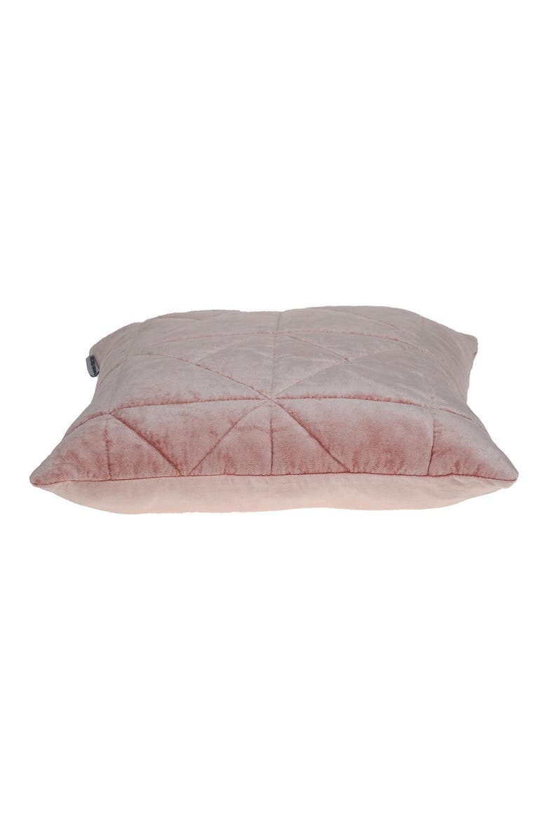 Zoe Topstitched Throw Pillow, Alternate, color, PINK