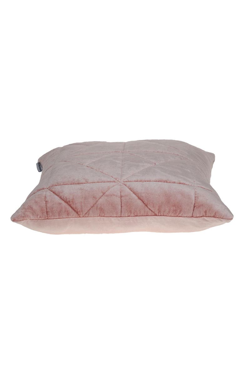 PARKLAND COLLECTION Zoe Topstitched Throw Pillow, Alternate, color, Pink