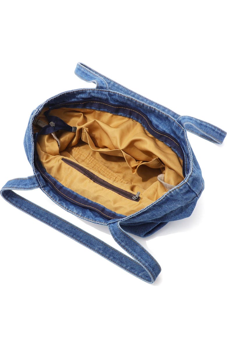 Adornia Large Denim Tote Bag, Alternate, color, Blue
