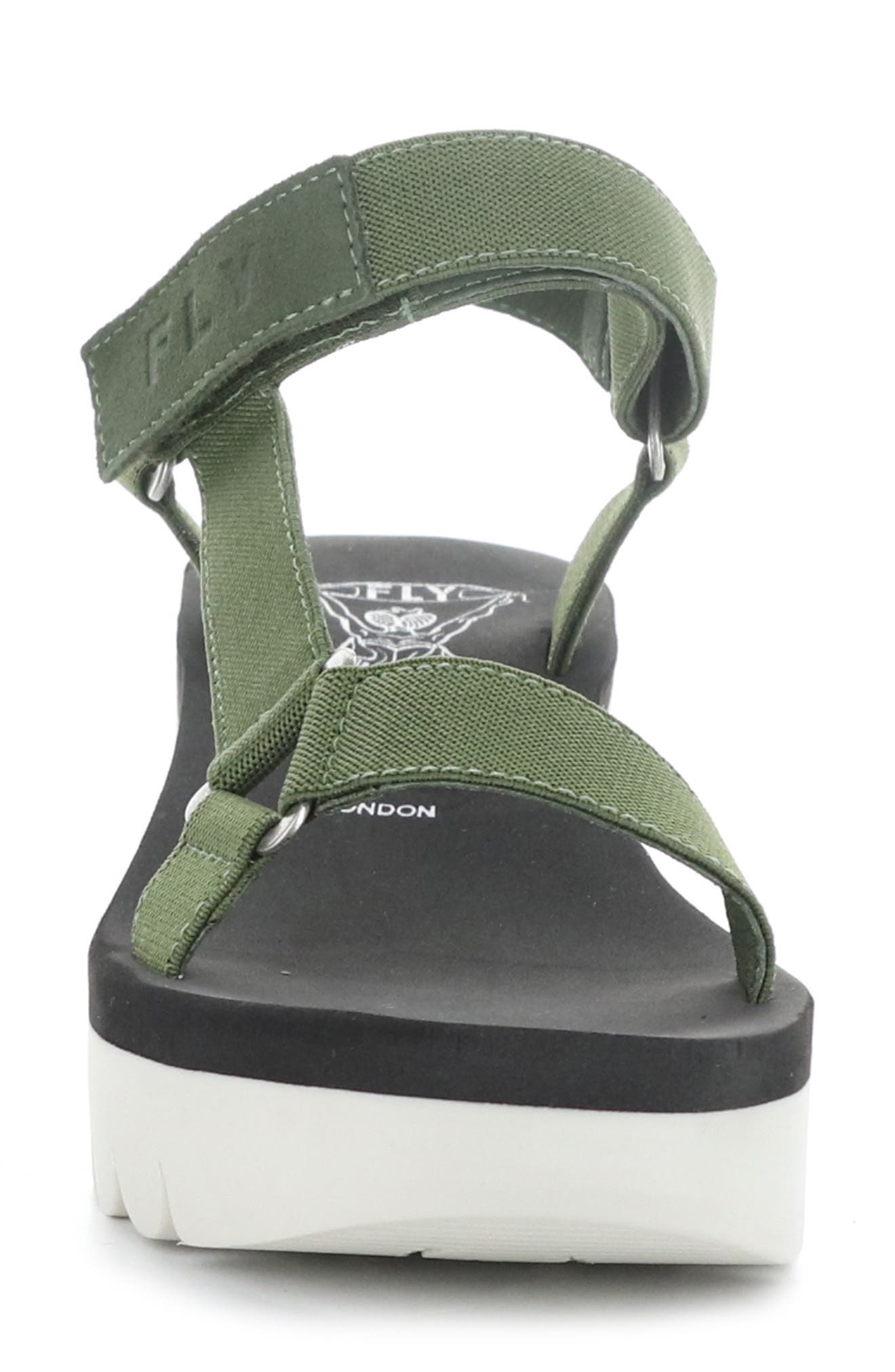 Yefa Wedge Sandal, Alternate, color, MILITARY/ BLACK