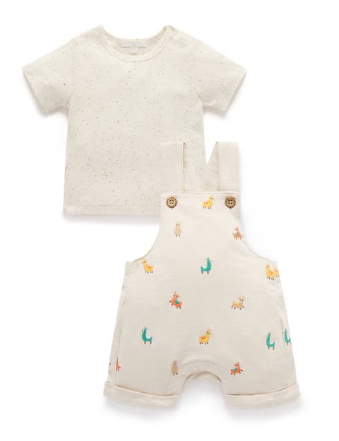 Turtle Broderie Overall and Tee Set