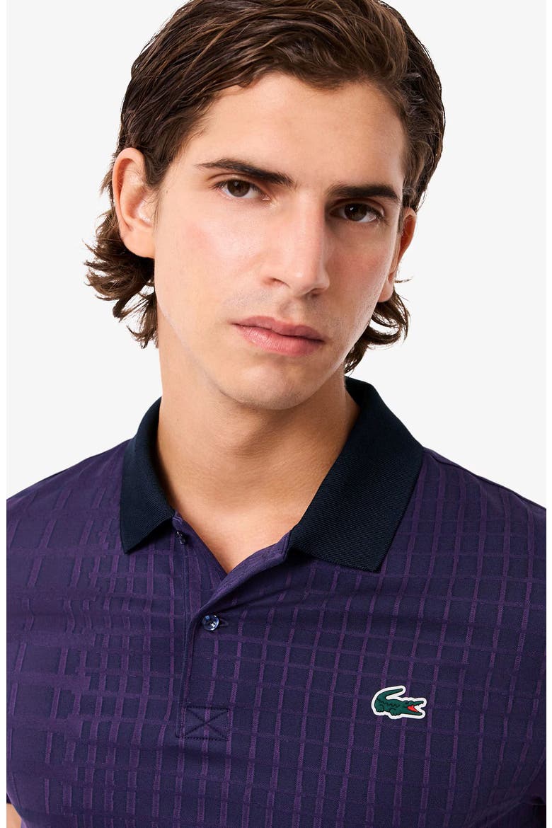 Tennis Performance Slim Fit Polo, Alternate, color, NAVY BLUE/ COSSAK PURPLE
