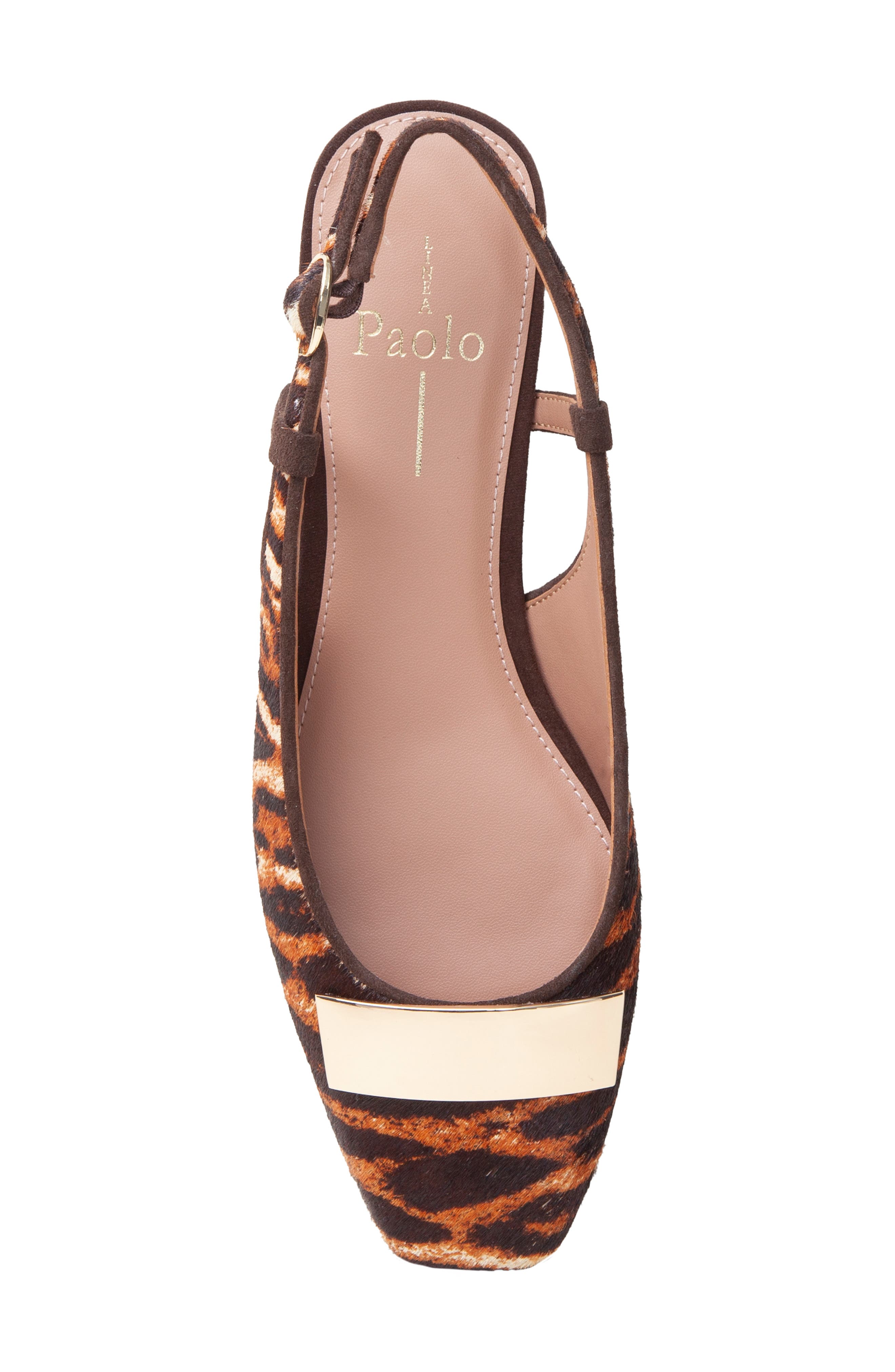 Linea Paolo Caris Slingback Genuine Calf Hair Pump, Alternate, color, Brown/ Ebony