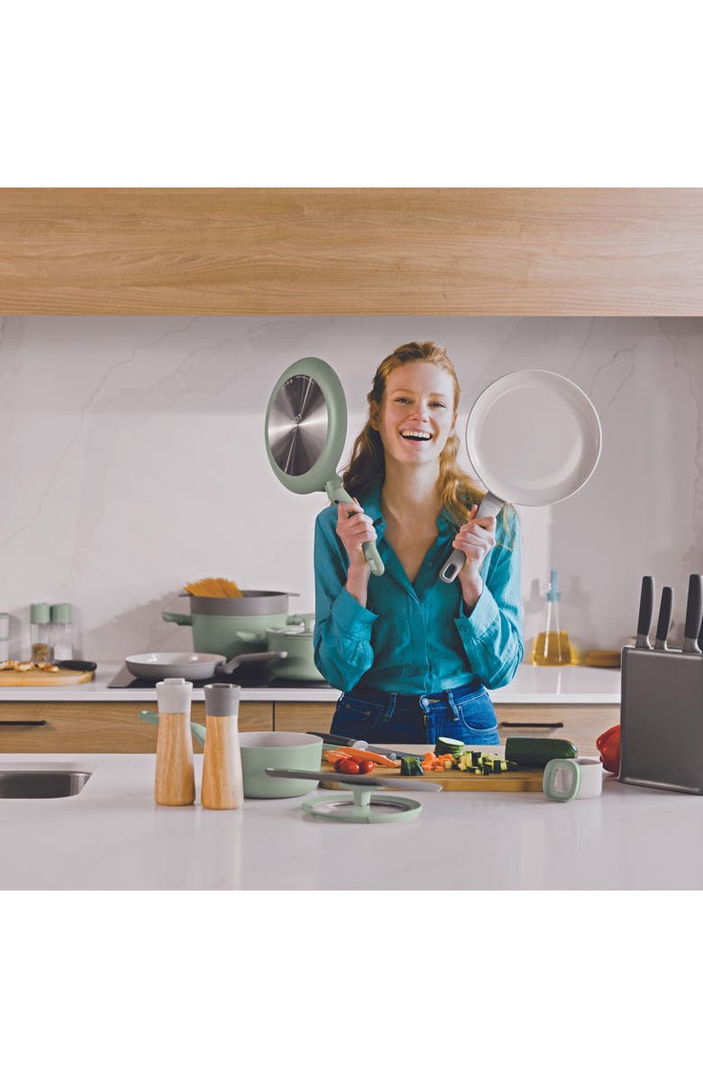 BergHOFF Leo Balance 9.5-Inch Frying Pan & Spatula Set, Alternate, color, Multi-Color