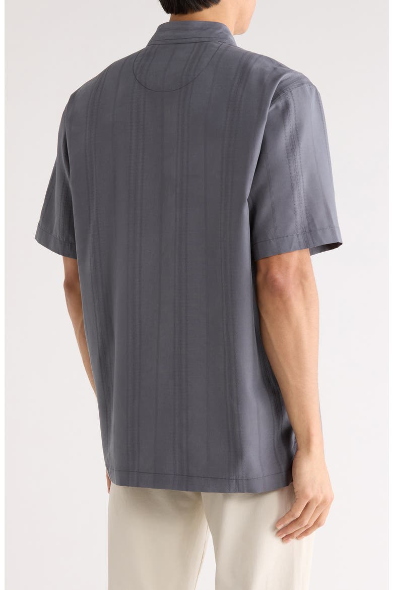 Coastal Cool Corso Vines Camp Shirt, Alternate, color, FOG GREY