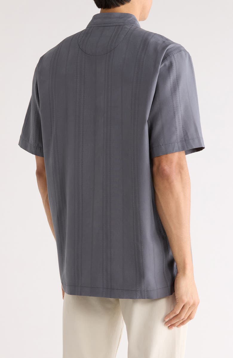 Tommy Bahama Coastal Cool Corso Vines Camp Shirt, Alternate, color, Fog Grey