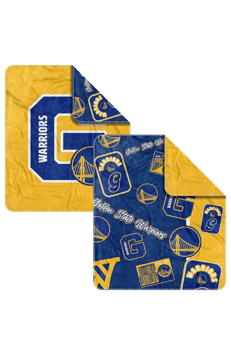LOGO BRANDS Golden State Warriors 50" x 60" Dream Weave Throw Blanket, Main, color, Royal