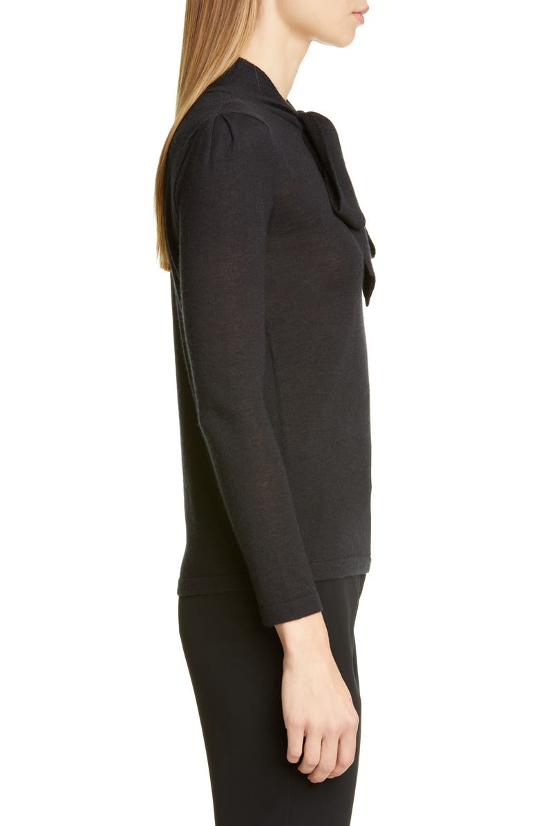 CO Essentials Tie Neck Cashmere Sweater, Alternate, color,