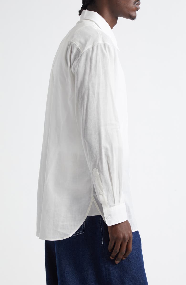 Simone Rocha Carnation Print Easy Cotton Voile Button-Up Shirt, Alternate, color, 