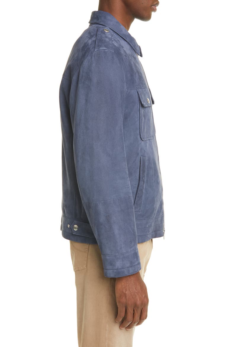 Suede Jacket, Alternate, color, BLUE