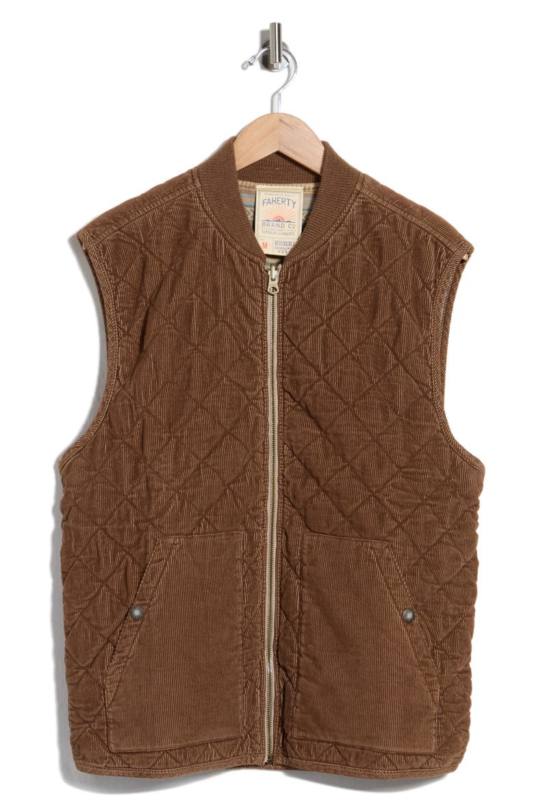 Reversible Organic Cotton Vest, Alternate, color, BARK BROWN / ELDORADO SPRINGS