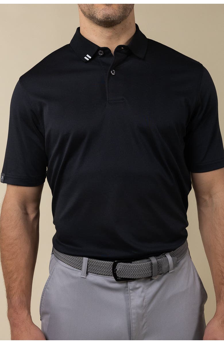 ASHWORTH GOLF 2Bar Solid Polo, Alternate, color, Black