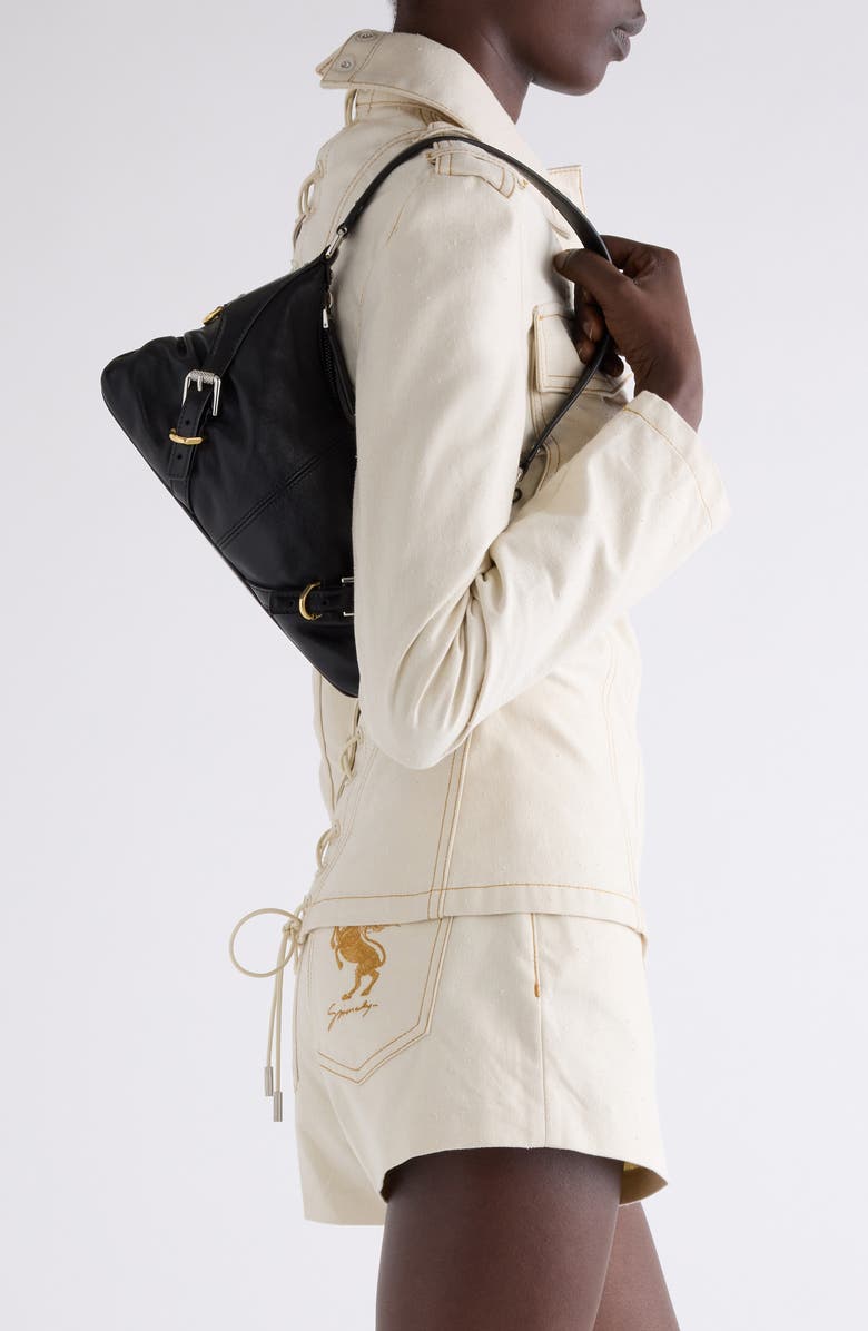 Givenchy Voyou Harness Leather Shoulder Bag, Alternate, color,