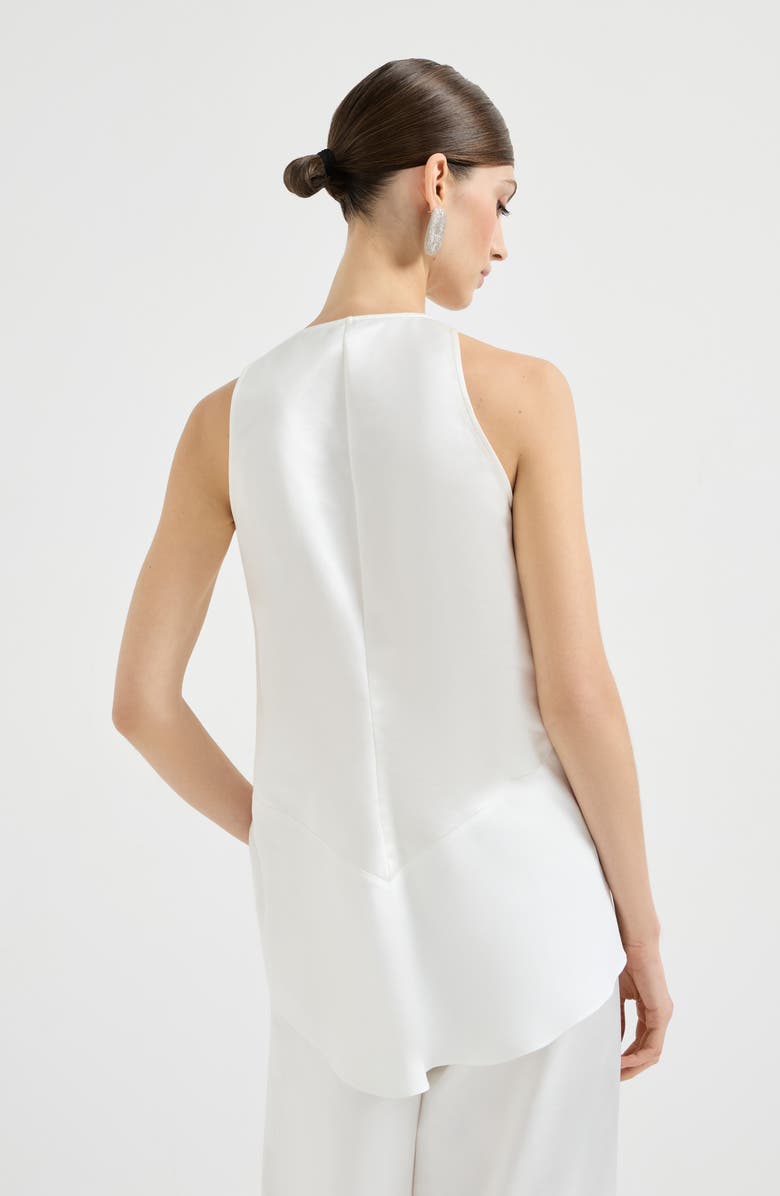 Brunello Cucinelli Satin top, Alternate, color, White