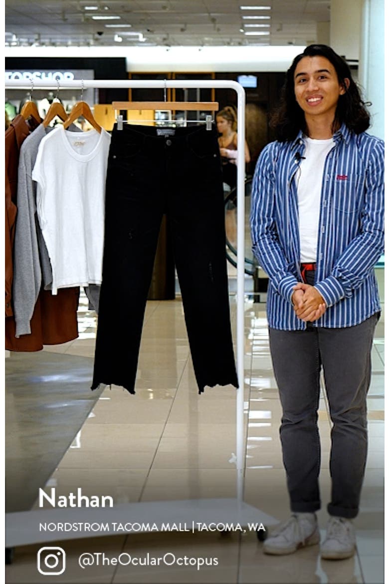 'Ab'Solution Chew Hem Straight Leg Jeans (Nordstrom Exclusive) video