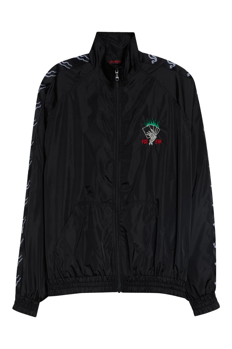 Blacklisted Side Tape Windbreaker, Alternate, color, BLACK