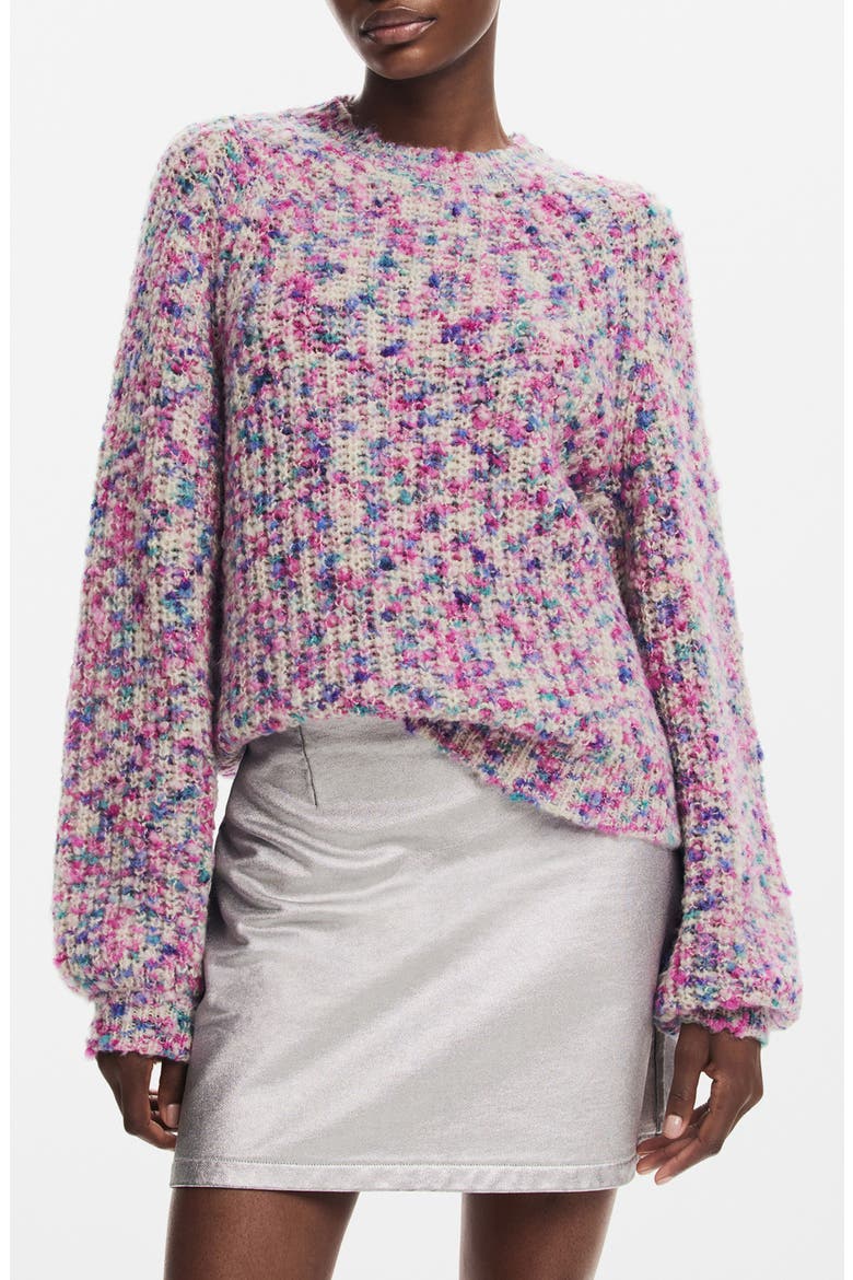 Birmingham Marled Blouson Sweater, Main, color, MIX